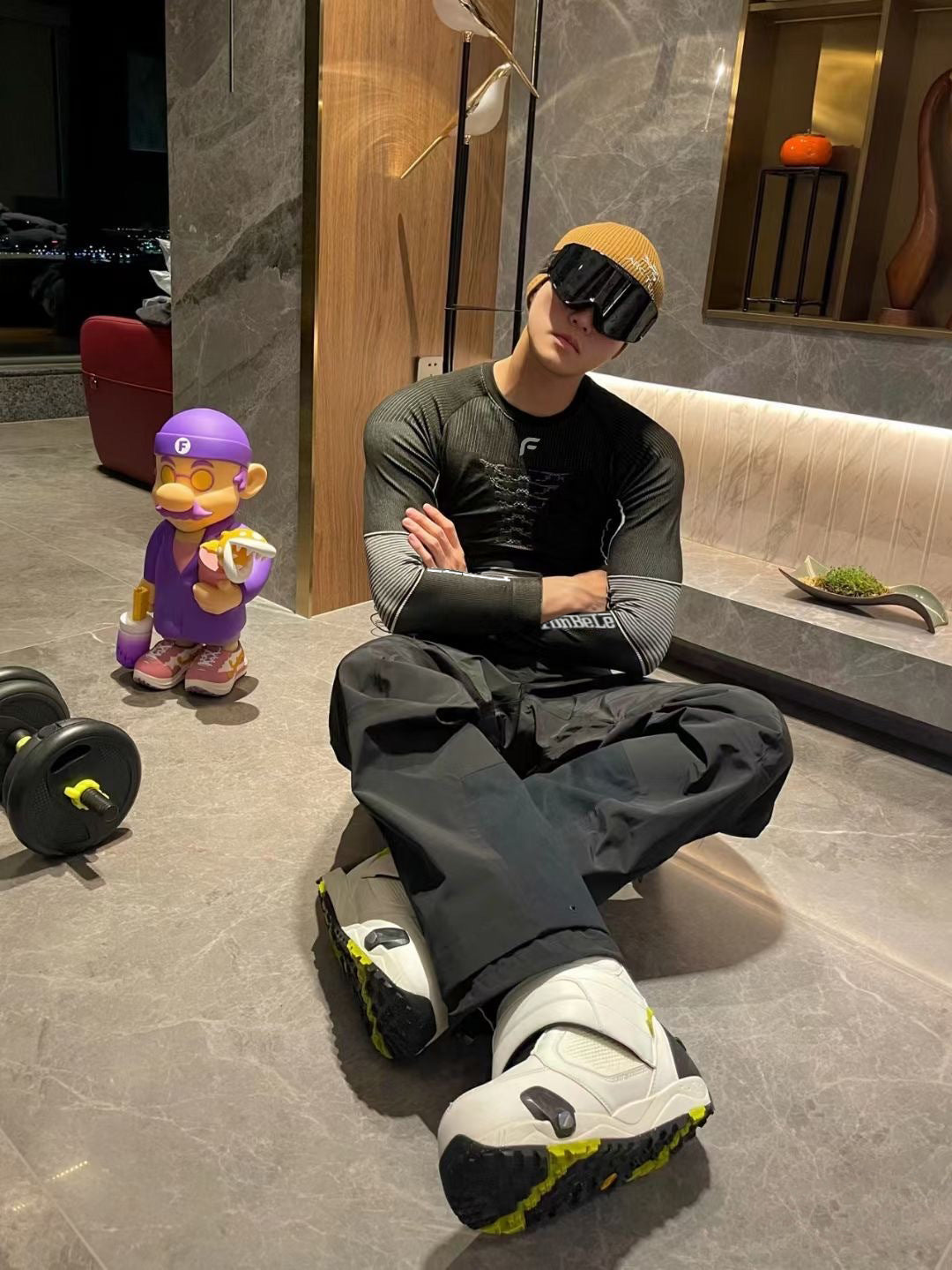 FunBeLe 速乾サーマル コンプレッション ベースレイヤー上下セット（ユニセックス）